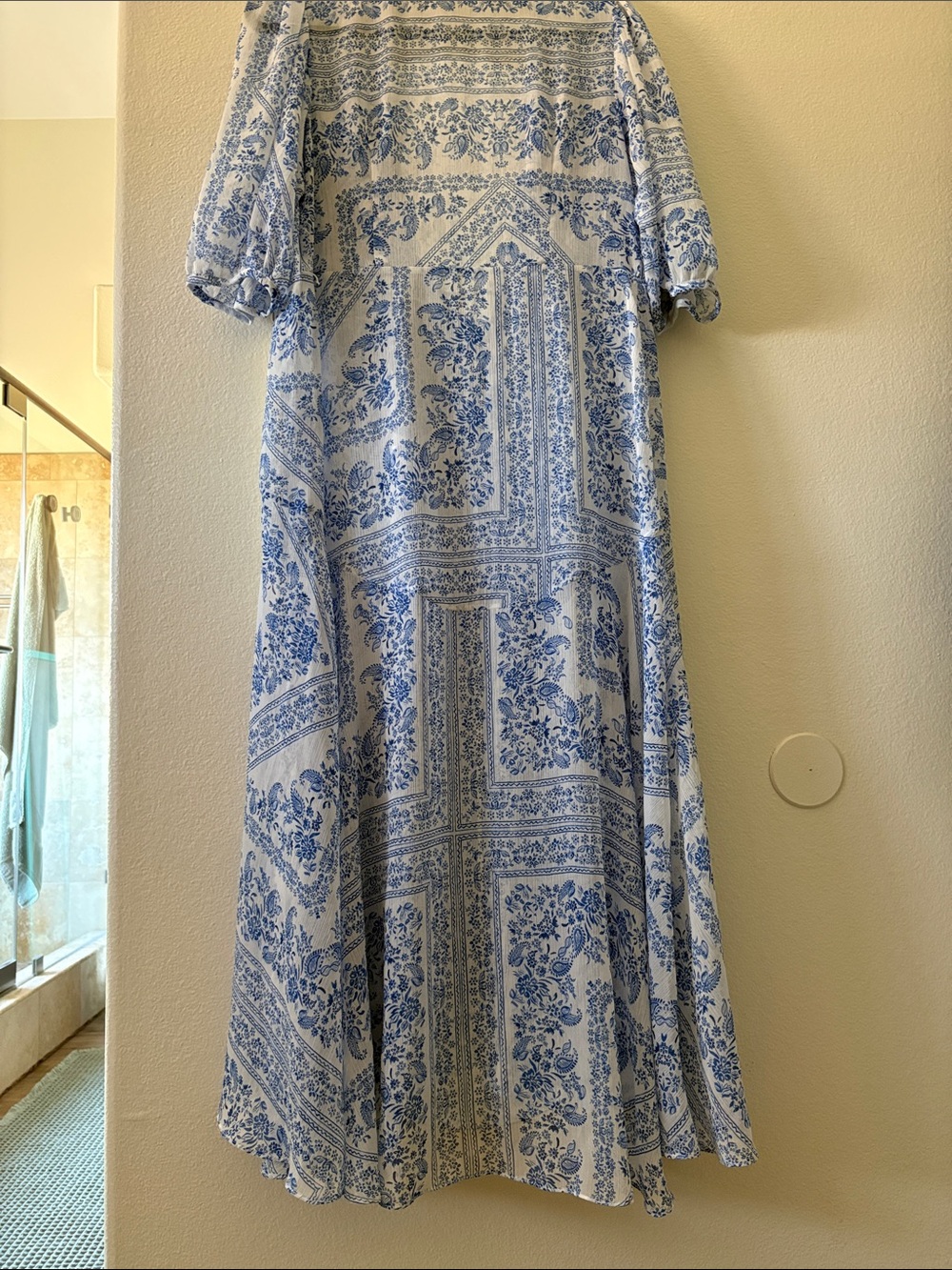 Calvin Klein White and Blue wrap cover up - Picture 4 of 5